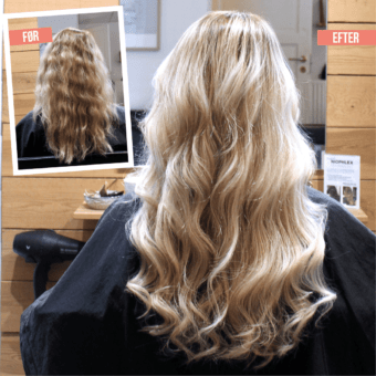 Påsætning af hair extensions - blond