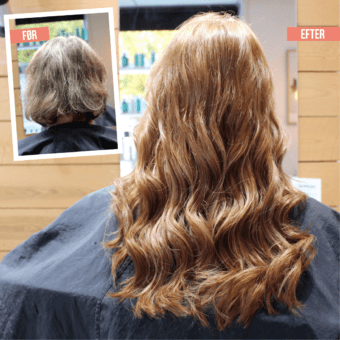 Påsætning af hair extensions - mørk