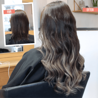 Påsætning af extensions - grå